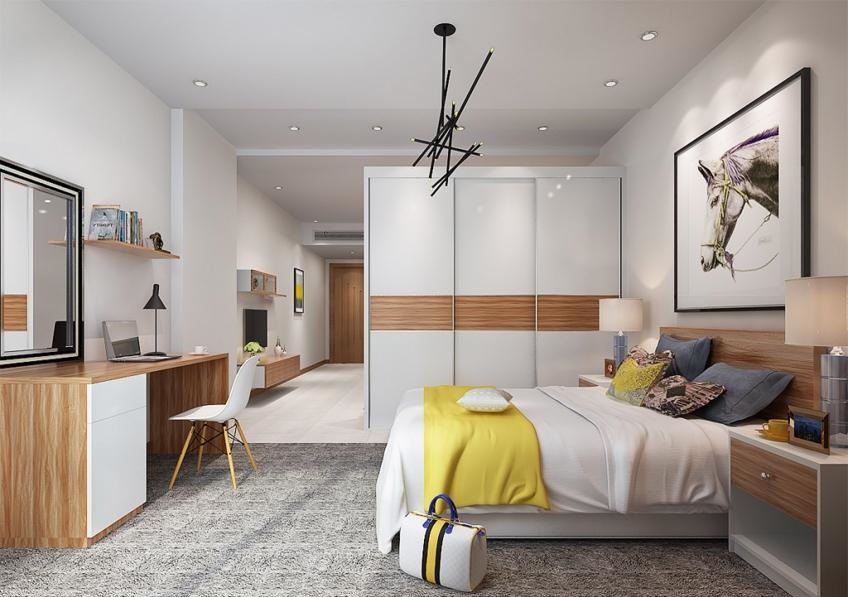 全鋁衣柜-02（風(fēng)格：現(xiàn)代；顏色：暖白橡木）